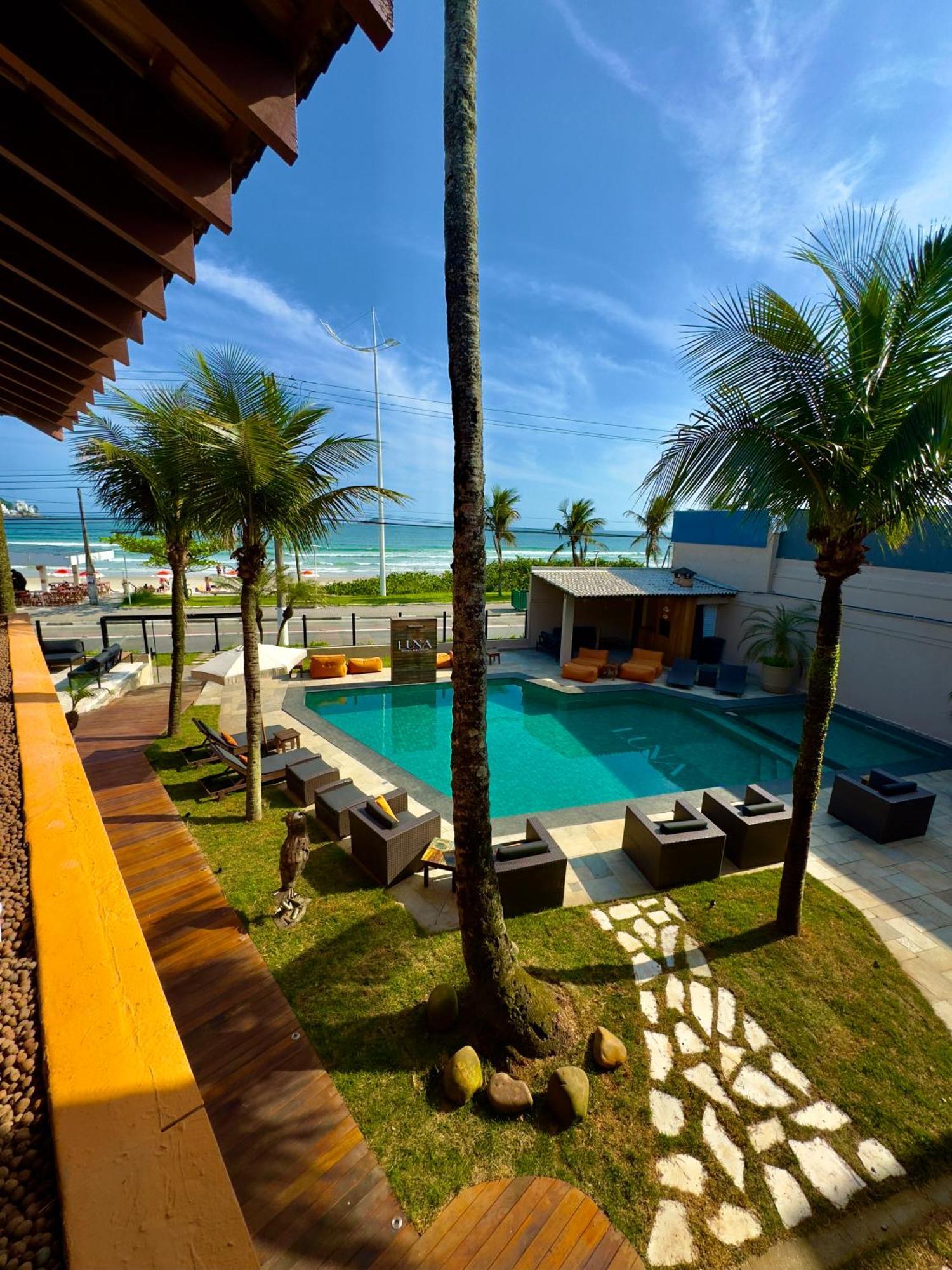 Luna Hotel Boutique - Frente A Praia Guarujá Dış mekan fotoğraf